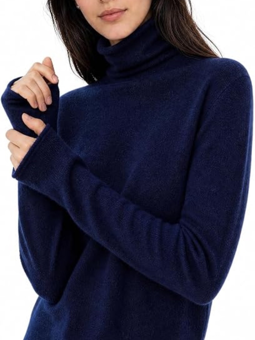 NWT S 100% Pure Cashmere Women's Sweater Turtleneck Long Sleeve CHANYARN